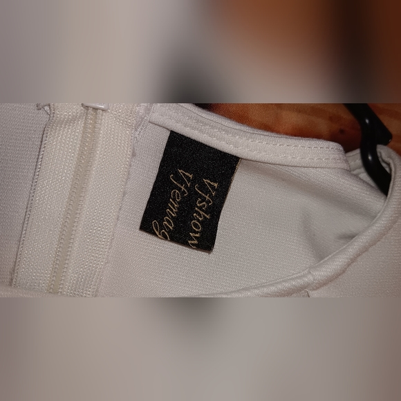 Vfshow Vfemage Women's 2 piece, tie waisted dress, Black and White, XS - Picture 5 of 9